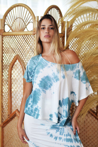 Tilly Cropped Tee Sea Breeze